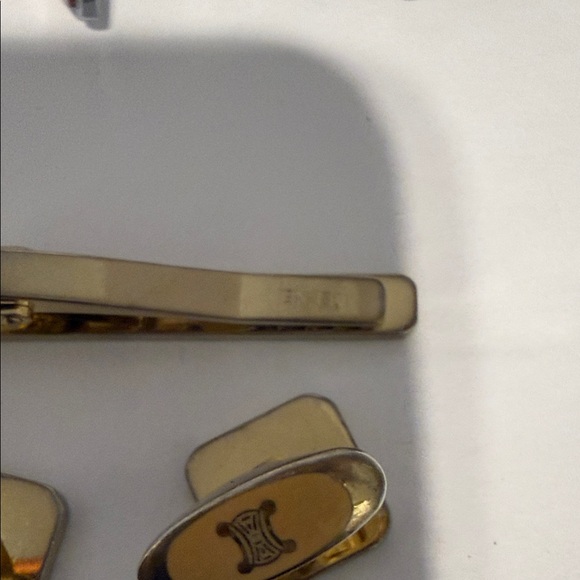 Celine Gold and Silver Cufflinks set with free Cufflinks with hard case - Picture 5 of 10